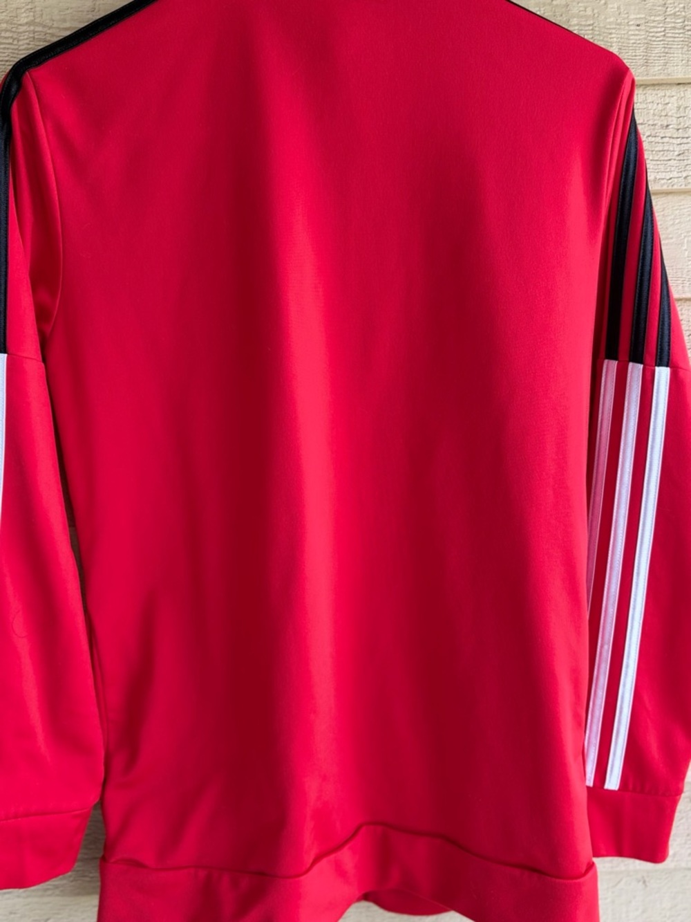 adidas Red Jacket with Large White Logo - Picture 3 of 4